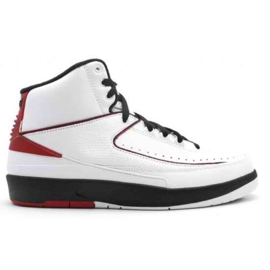 Men Air Jordan 2 Classic White Black Red Shoes
